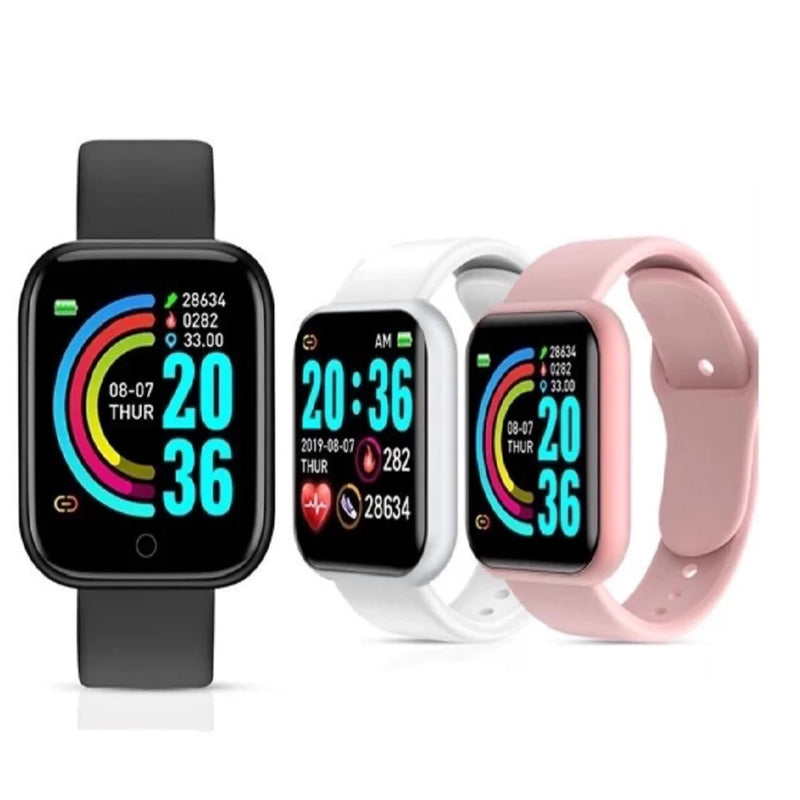 Relógio inteligente Smartwatch D20 Y68 bluetooth monitor saúde