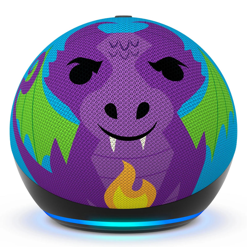 Echo Dot Alexa 5ª Geração Kids – Edição Fire Dragon | Com Assistente de Voz Alexa | Envio Rápido no Brasil