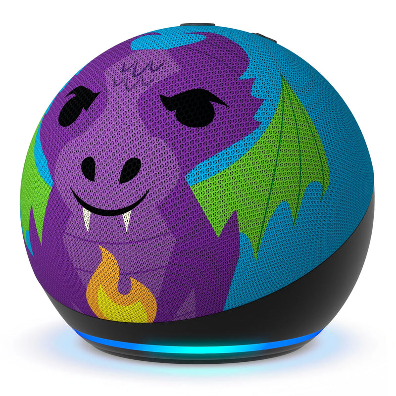 Echo Dot Alexa 5ª Geração Kids – Edição Fire Dragon | Com Assistente de Voz Alexa | Envio Rápido no Brasil