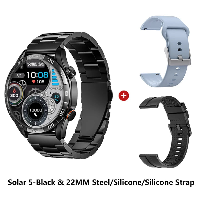 Smartwatch HAYLOU Solar 5 – Tela AMOLED 1.58” 60Hz, Chamadas Bluetooth, 100+ Modos Esportivos, IP68, NFC, até 40 Dias de Bateria