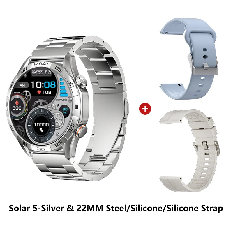 Smartwatch HAYLOU Solar 5 – Tela AMOLED 1.58” 60Hz, Chamadas Bluetooth, 100+ Modos Esportivos, IP68, NFC, até 40 Dias de Bateria