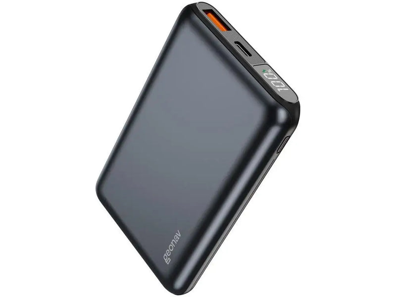 Carregador Portátil - Power Bank Geonav 10.000mAh com Carga Rápida 20W, LED Display e Pass Through – Space Gray