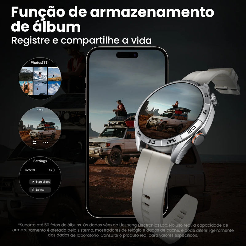 Smartwatch HAYLOU Solar 5 – Tela AMOLED 1.58” 60Hz, Chamadas Bluetooth, 100+ Modos Esportivos, IP68, NFC, até 40 Dias de Bateria